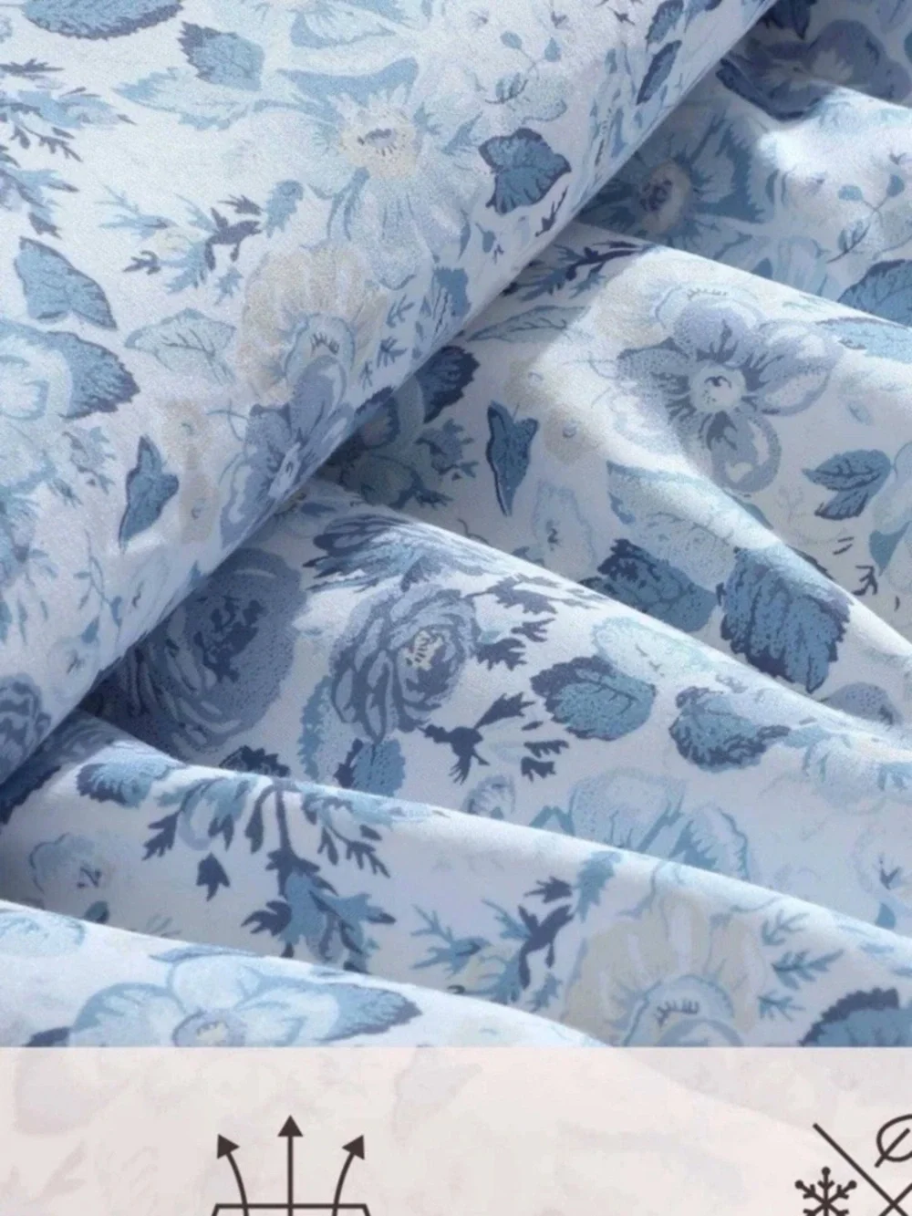 Beautiful ~ TWIN Quartet Blue & White Floral Comforter Set 100% Soft Cotton